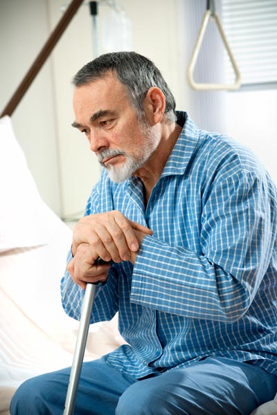 Man alone in hospital